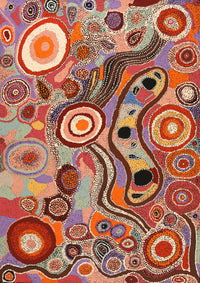 Aboriginal Artwork by Imuna Kenta, Mingkiri Tjukurpa, 102x72cm