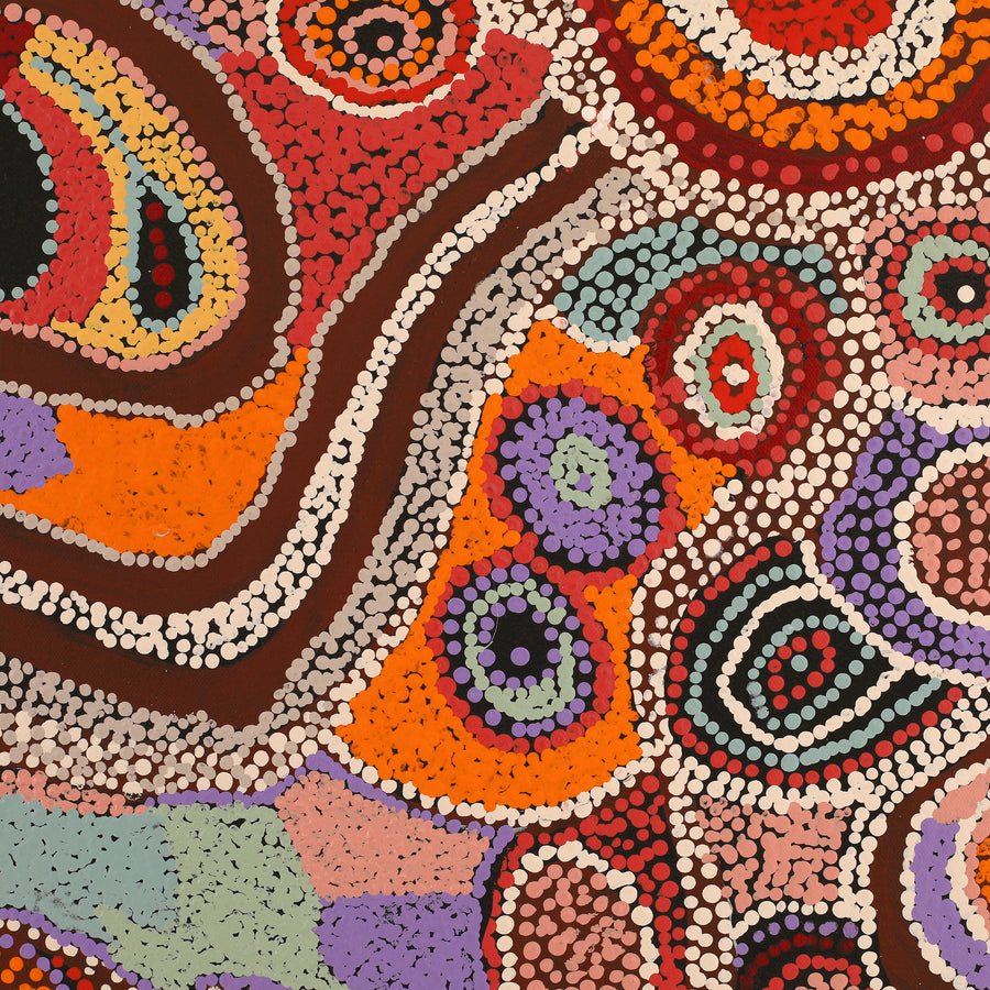 Aboriginal Artwork by Imuna Kenta, Mingkiri Tjukurpa, 102x72cm