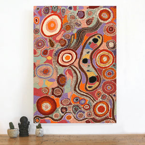 Aboriginal Art by Imuna Kenta, Mingkiri Tjukurpa, 102x72cm - ART ARK®