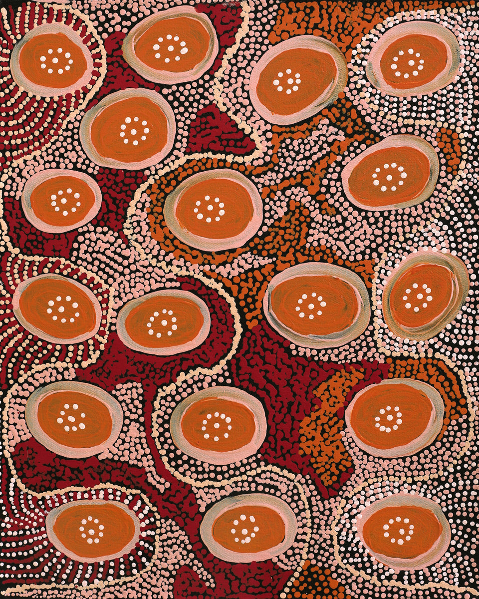 Aboriginal Art by Imuna Kenta, Ngayuku Ngura, 50x40cm - ART ARK®