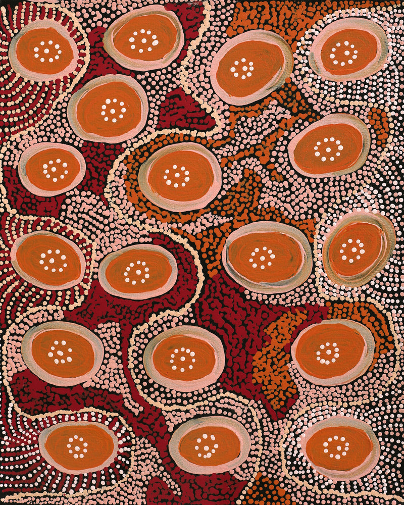 Aboriginal Artwork by Imuna Kenta, Ngayuku Ngura, 50x40cm