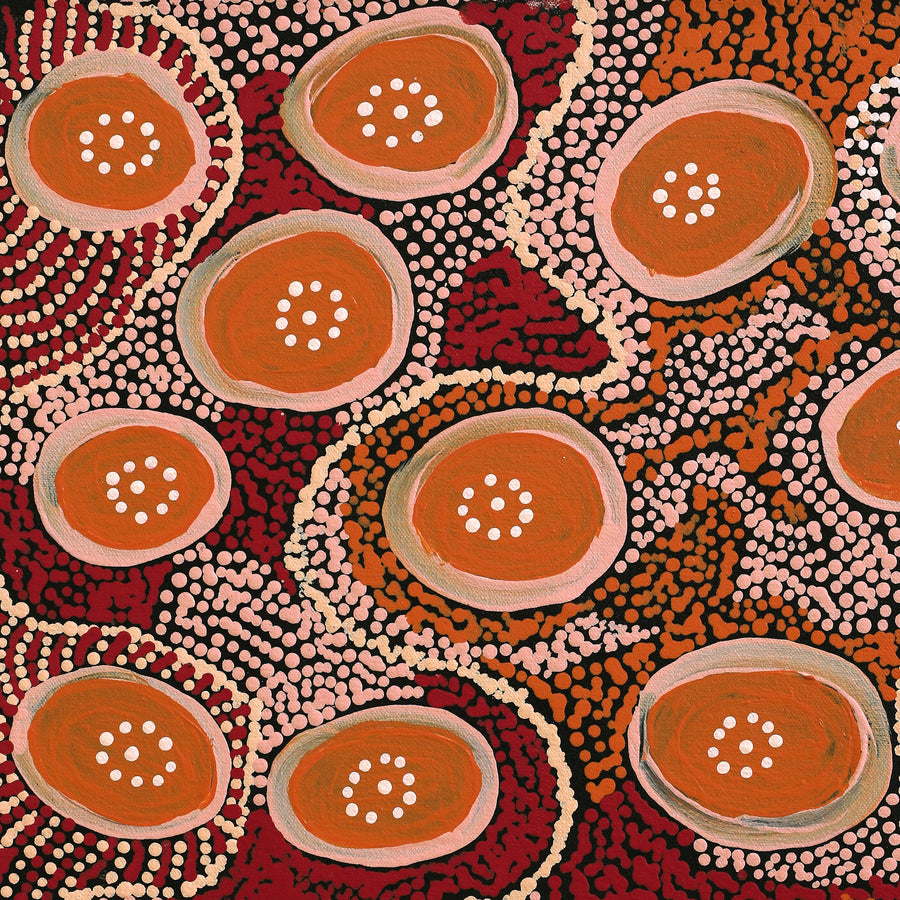 Aboriginal Artwork by Imuna Kenta, Ngayuku Ngura, 50x40cm