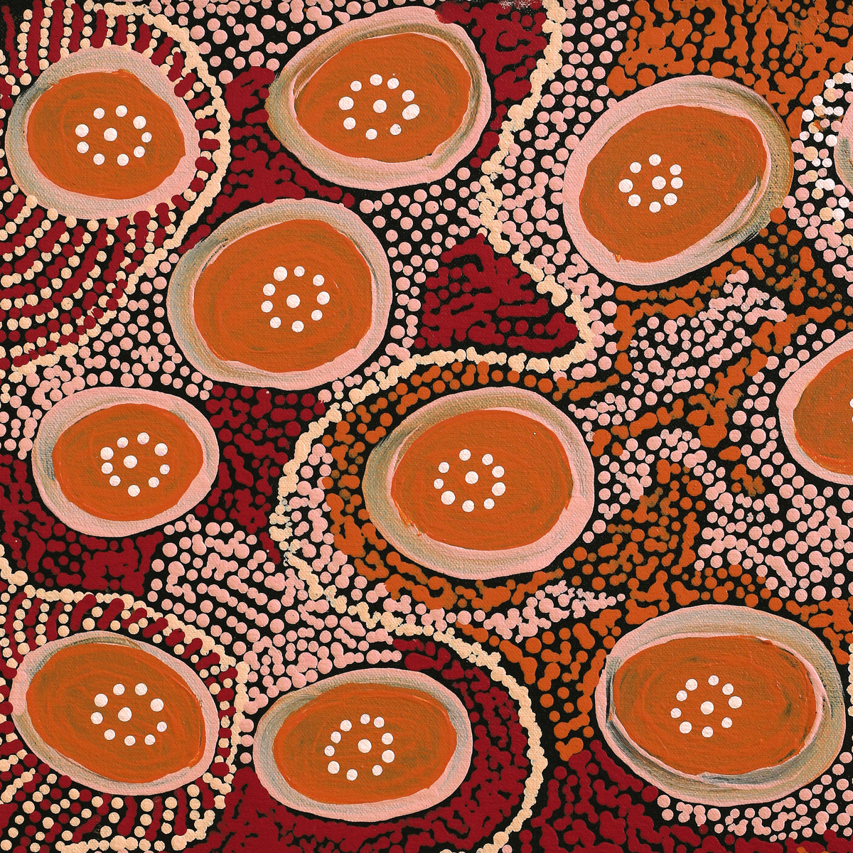 Aboriginal Art by Imuna Kenta, Ngayuku Ngura, 50x40cm - ART ARK®