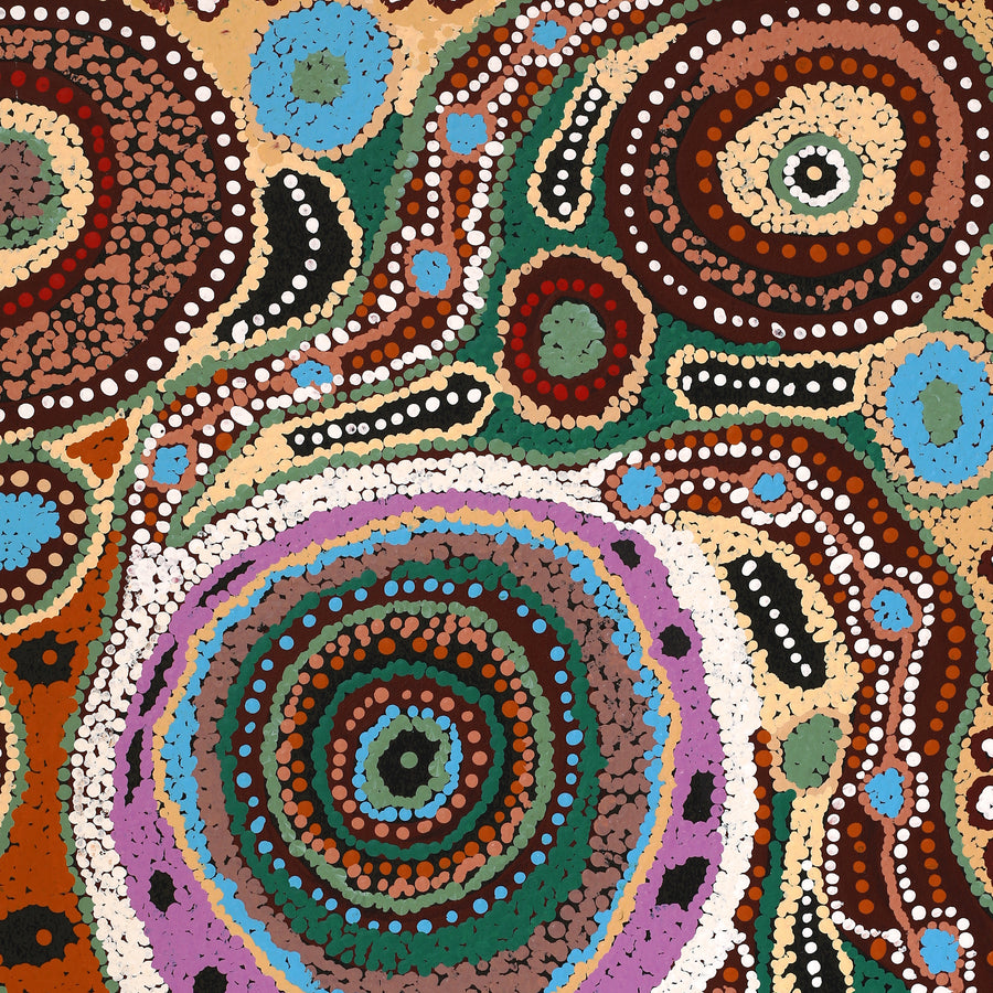 Aboriginal Artwork by Imuna Kenta, Mingkiri Tjukurpa, 61x46cm