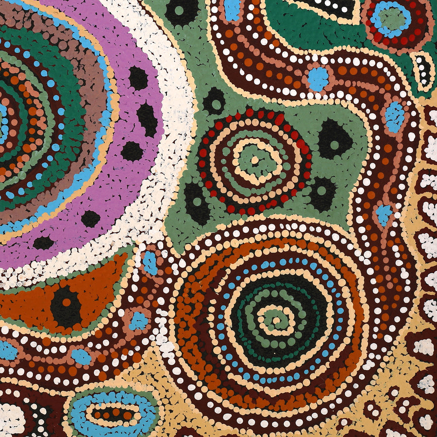 Aboriginal Artwork by Imuna Kenta, Mingkiri Tjukurpa, 61x46cm