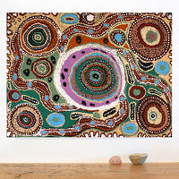 Aboriginal Artwork by Imuna Kenta, Mingkiri Tjukurpa, 61x46cm
