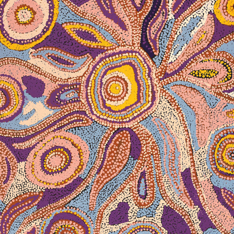 Aboriginal Artwork by Imuna Kenta, Mingkiri Tjukurpa, 80x60cm