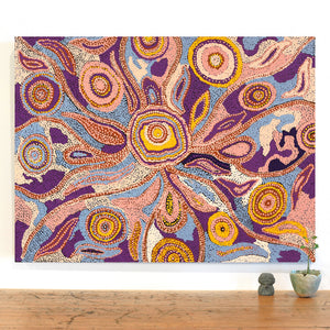 Aboriginal Art by Imuna Kenta, Mingkiri Tjukurpa, 80x60cm - ART ARK®