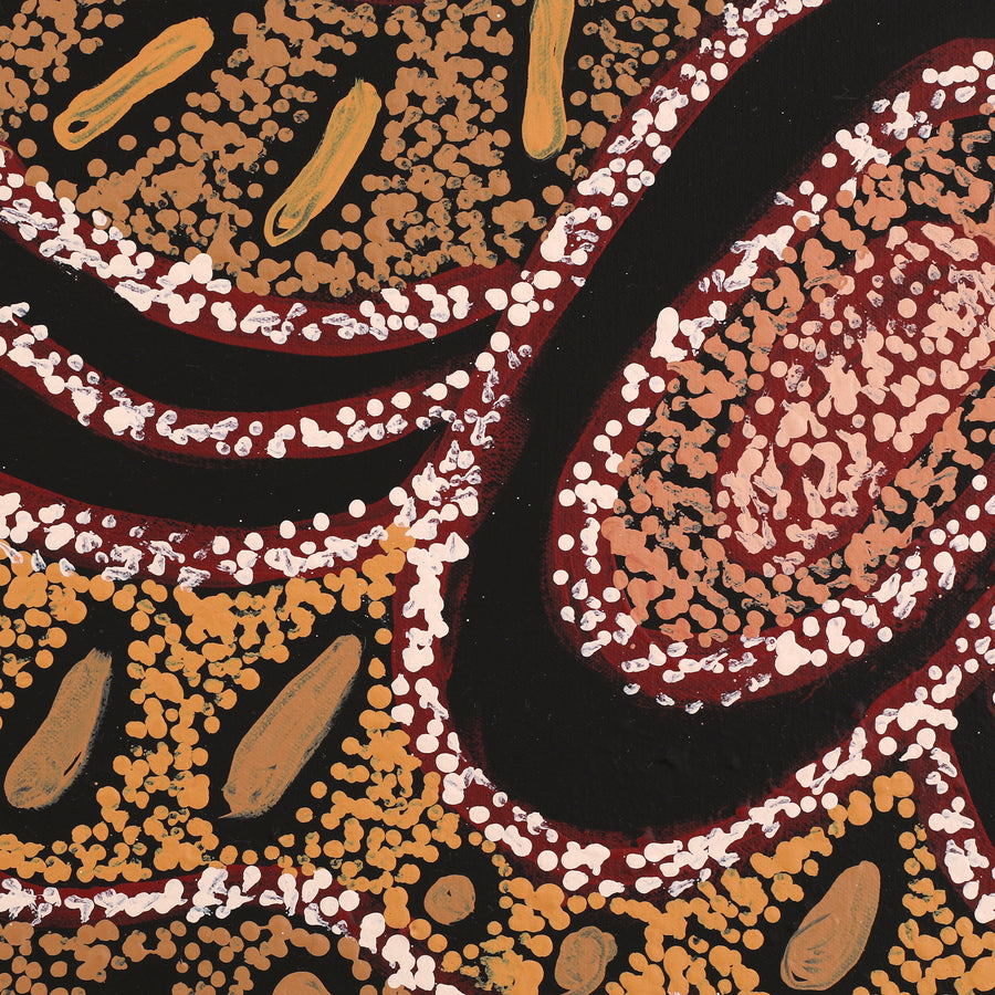 Aboriginal Artwork by Inawinytji Stanley, Minyma Kutjara Wingellina, 122x61cm