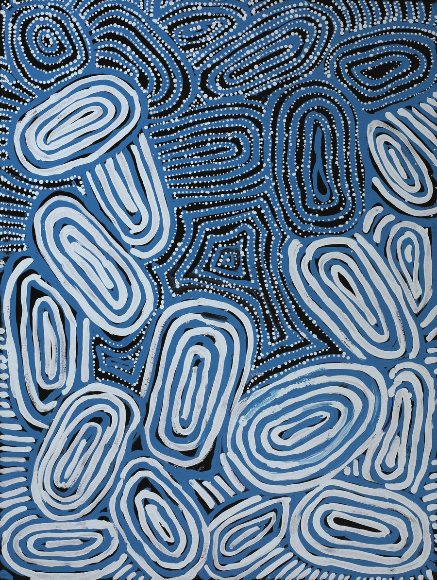 Aboriginal Artwork by Maralyn Stanley Inawinytji, Minyma Kutjara Wingellina, 61x46cm