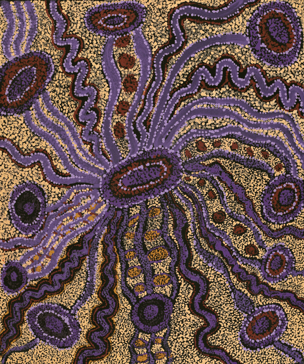 Aboriginal Artwork by Inawinytji Maralyn Stanley, Minyma Kutjara Wingellina, 91x76cm