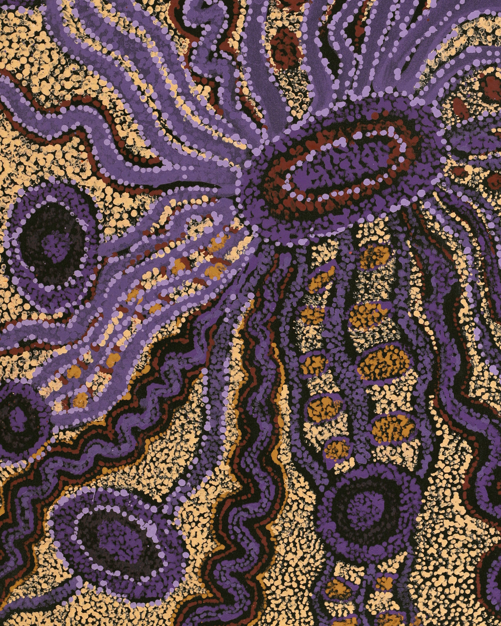 Aboriginal Artwork by Inawinytji Maralyn Stanley, Minyma Kutjara Wingellina, 91x76cm