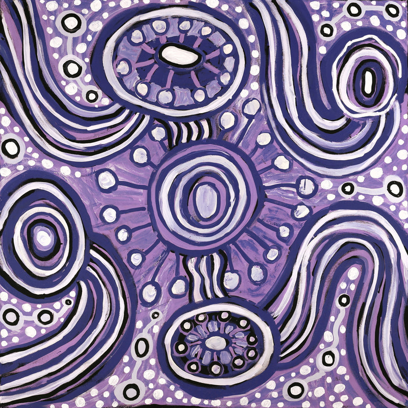 Aboriginal Art by Inawinytji Stanley, Minyma Kutjara Wingellina, 122x122cm - ART ARK®