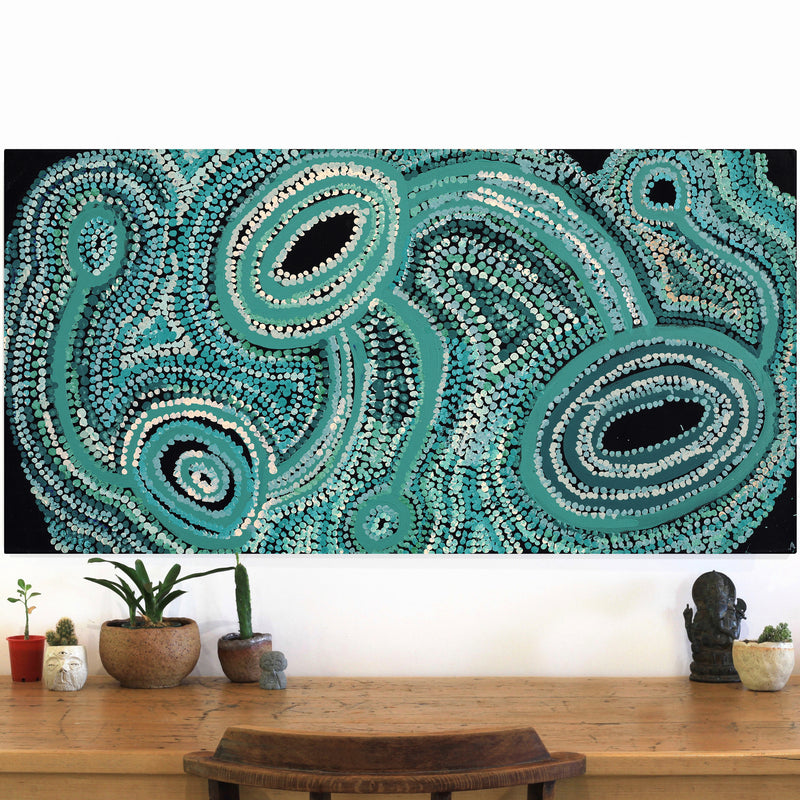 Aboriginal Artwork by Inawinytji Maralyn Stanley, Minyma Kutjara Wingellina, 122x61cm