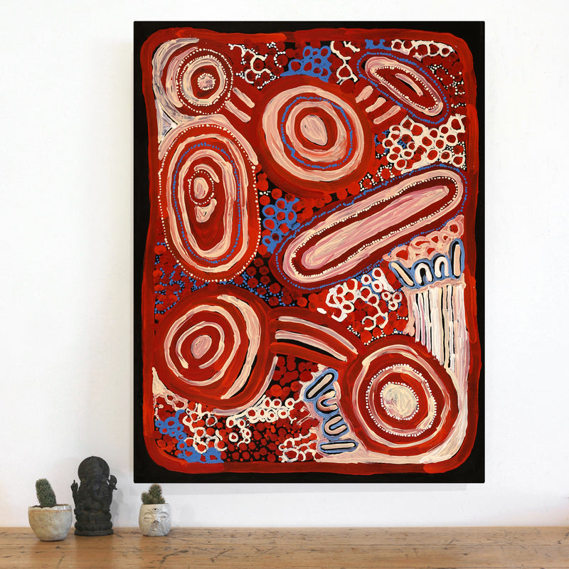 Aboriginal Artwork by Inawinytji Stanley, Minyma Kutjara Wingellina, 101x76cm