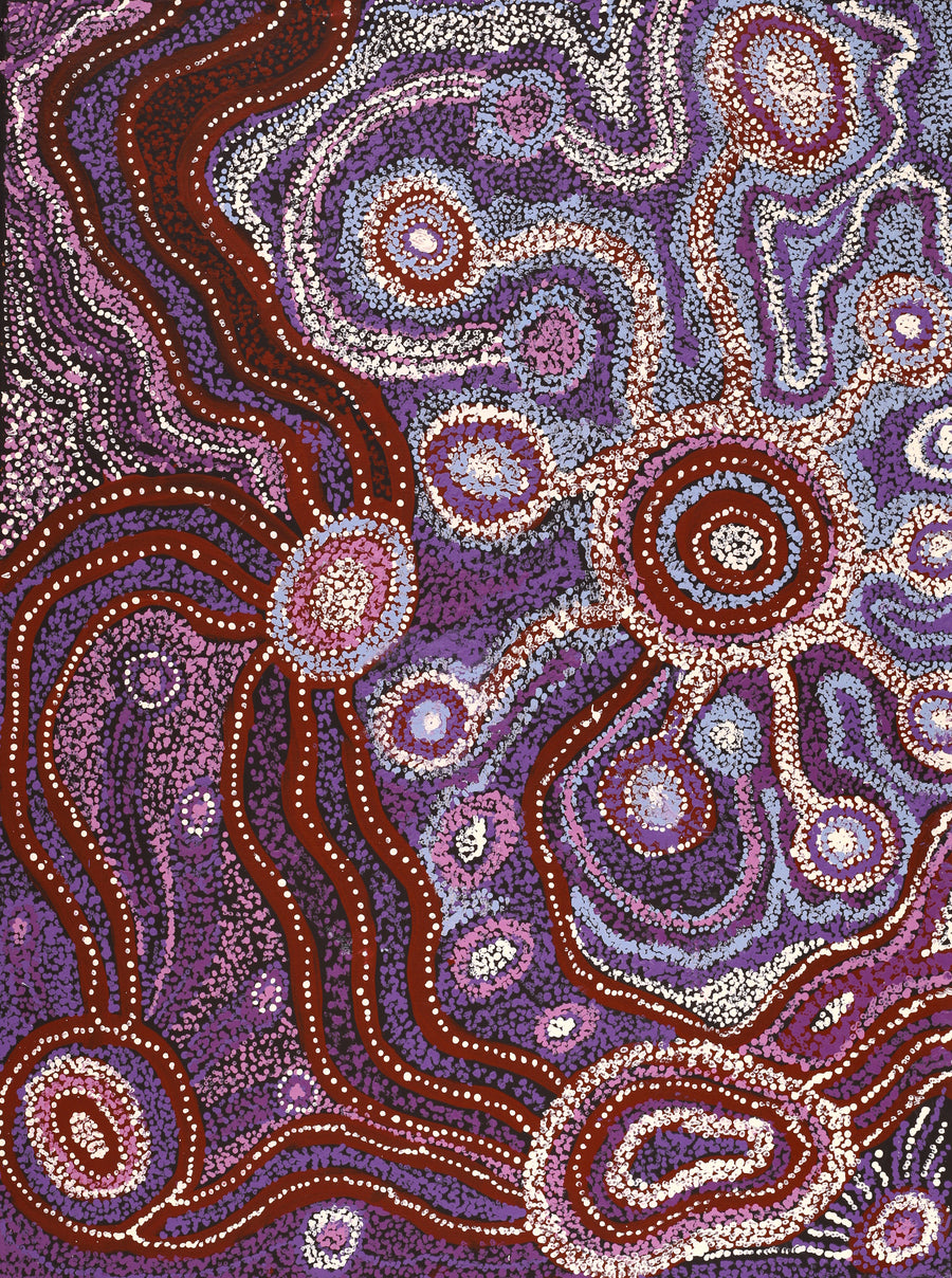Aboriginal Artwork by Inawinytji Stanley, Minyma Kutjara Wingellina, 102x76cm