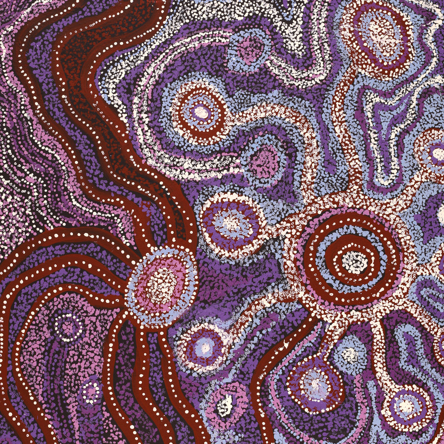 Aboriginal Artwork by Inawinytji Stanley, Minyma Kutjara Wingellina, 102x76cm