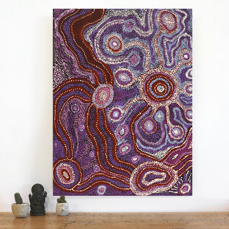 Aboriginal Artwork by Inawinytji Stanley, Minyma Kutjara Wingellina, 102x76cm