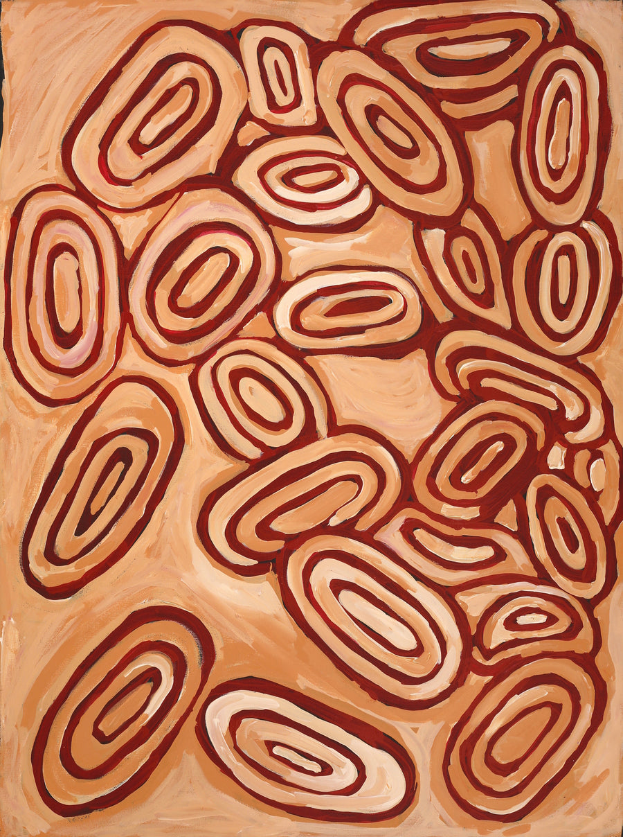 Aboriginal Artwork by Maralyn Stanley Inawinytji, Minyma Kutjara Wingellina, 102x76cm