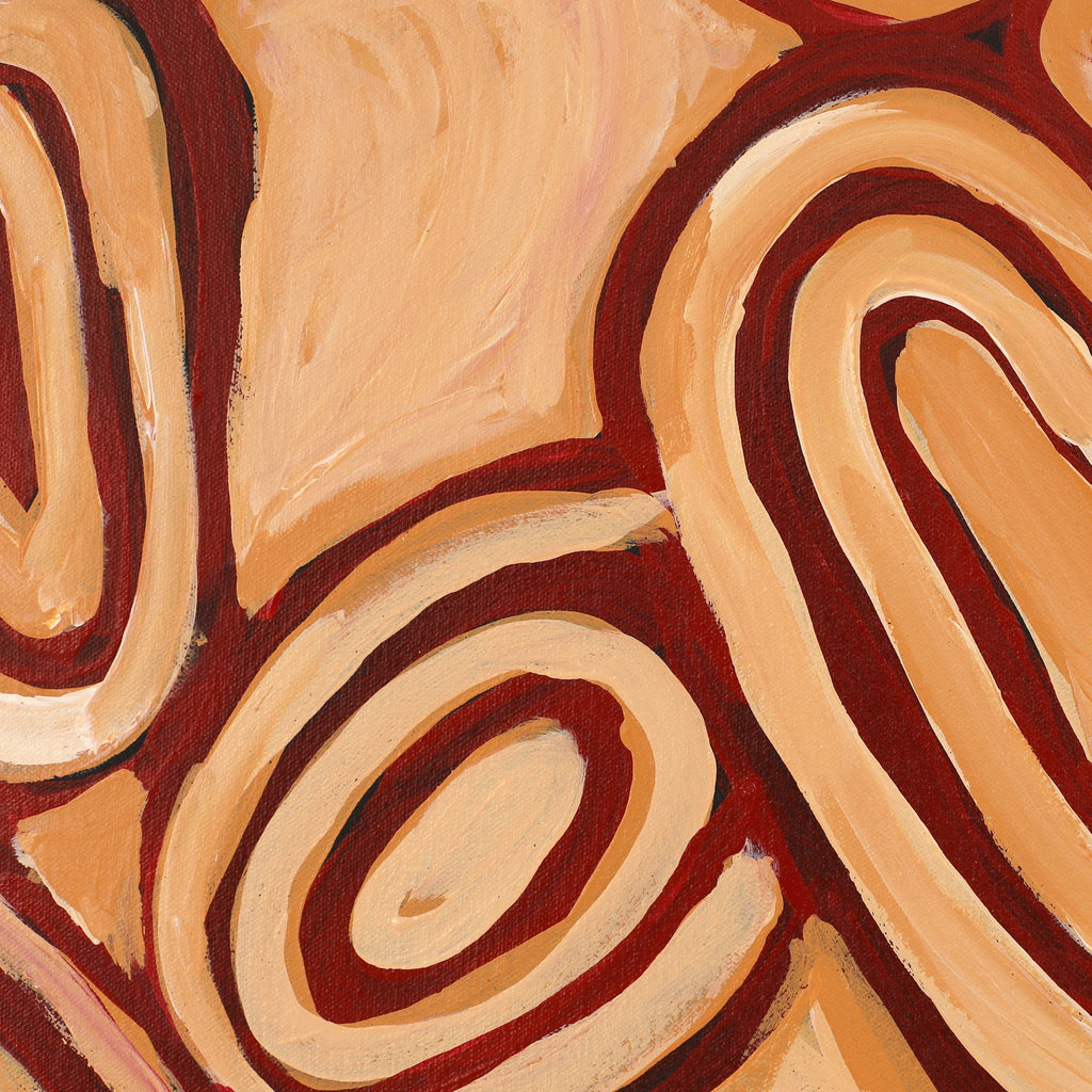 Aboriginal Artwork by Maralyn Stanley Inawinytji, Minyma Kutjara Wingellina, 102x76cm