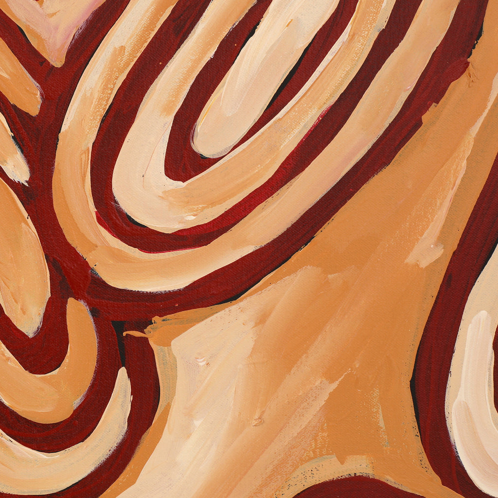 Aboriginal Artwork by Maralyn Stanley Inawinytji, Minyma Kutjara Wingellina, 102x76cm