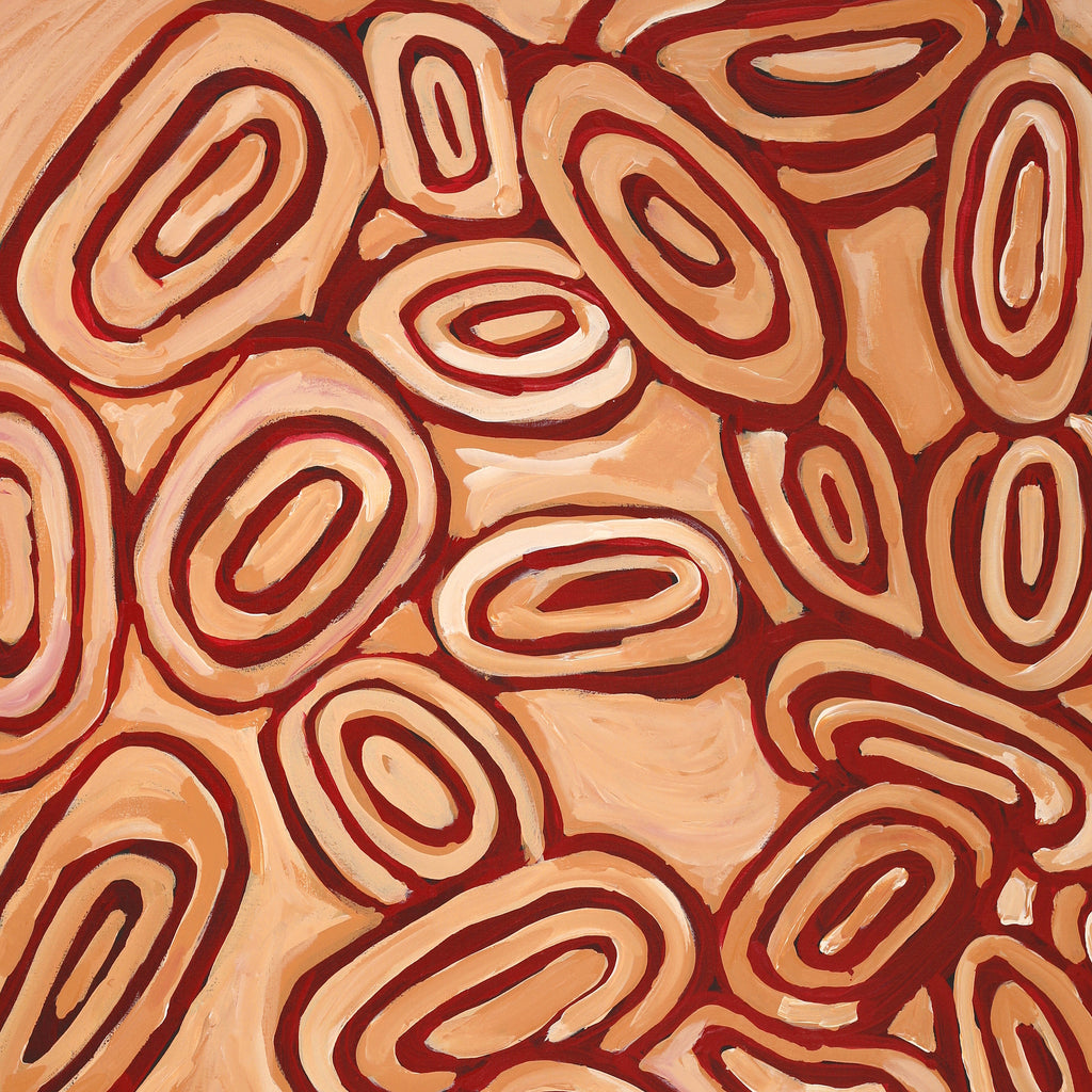 Aboriginal Artwork by Maralyn Stanley Inawinytji, Minyma Kutjara Wingellina, 102x76cm