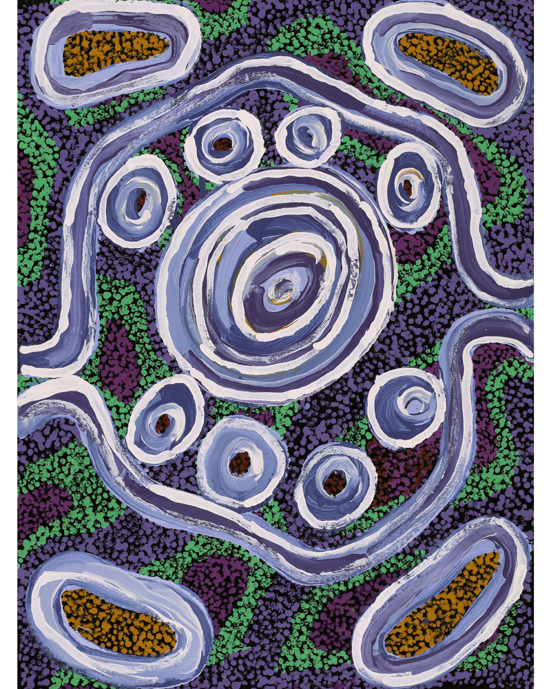 Aboriginal Artwork by Inawinytji Stanley, Minyma Kutjara Wingellina, 60x45cm