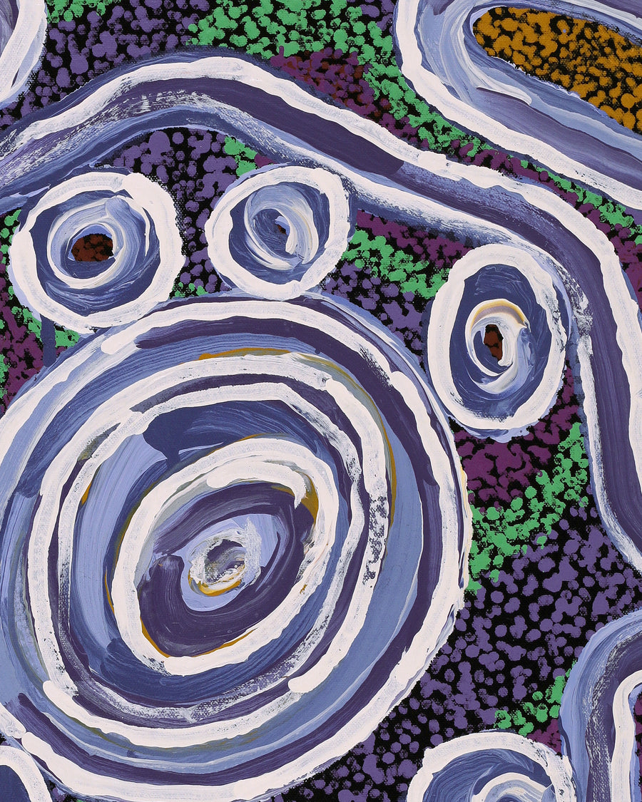 Aboriginal Artwork by Inawinytji Stanley, Minyma Kutjara Wingellina, 60x45cm