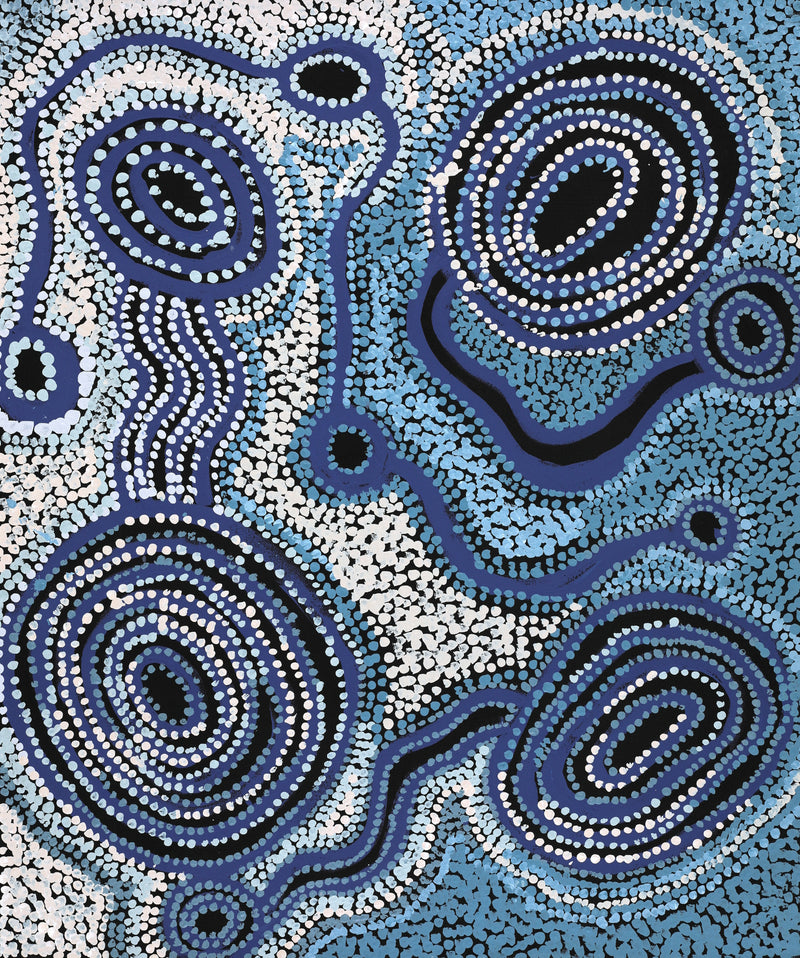 Aboriginal Artwork by Inawinytji Maralyn Stanley, Minyma Kutjara Wingellina, 91x76cm