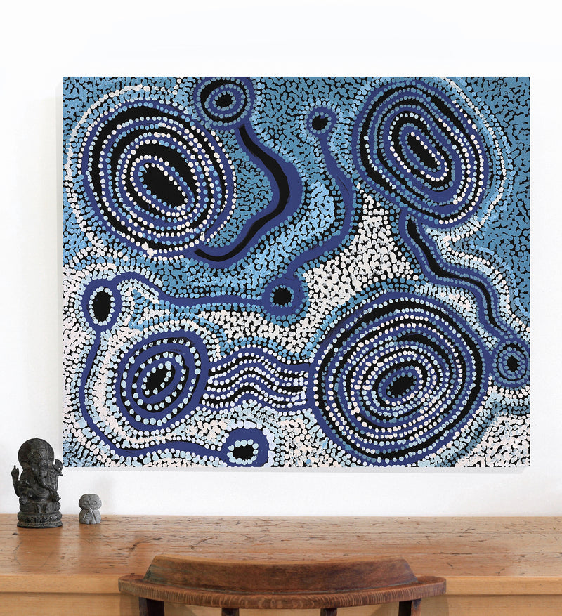 Aboriginal Artwork by Inawinytji Maralyn Stanley, Minyma Kutjara Wingellina, 91x76cm