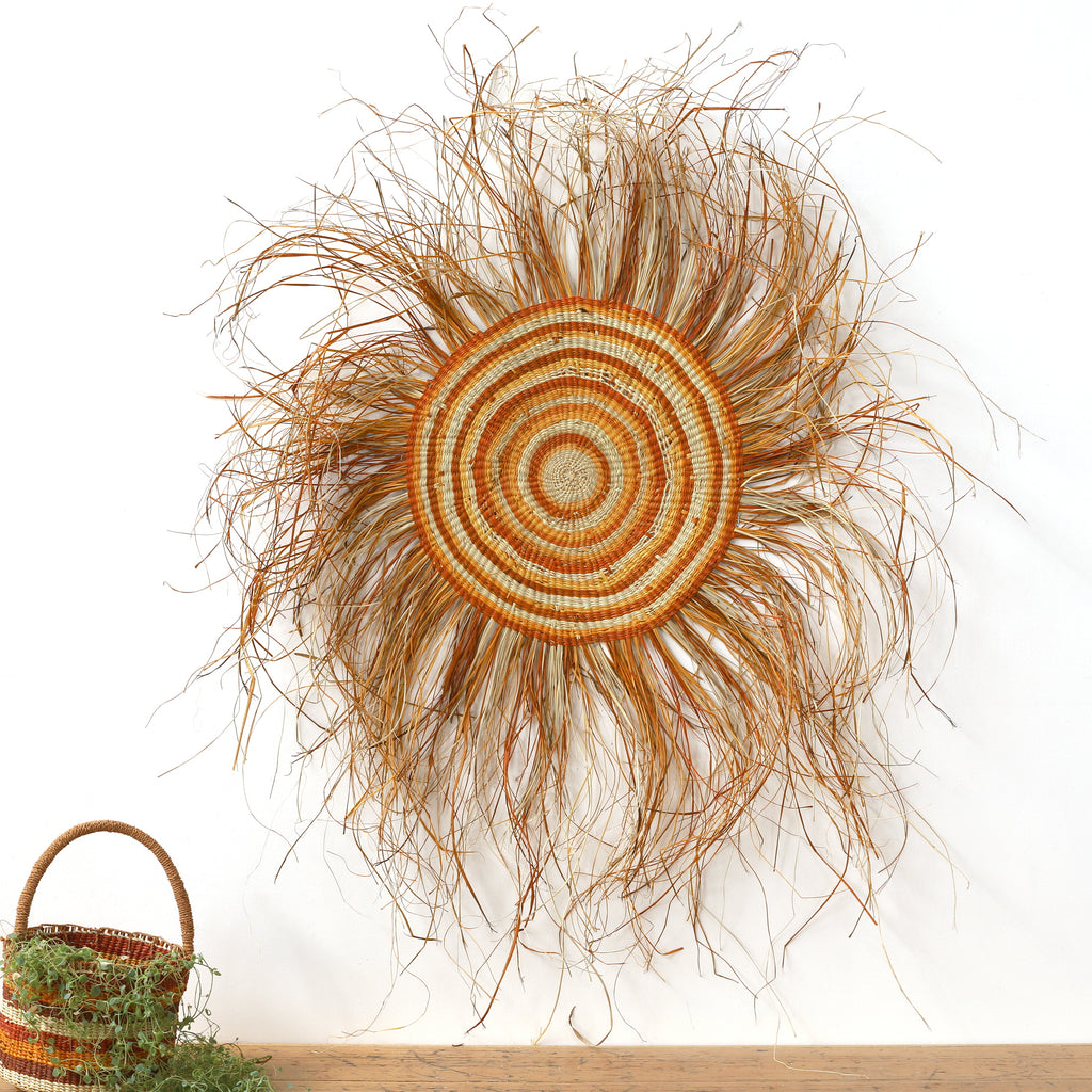 Aboriginal Artwork by Indra Bonson, Woven Mat, 110cm