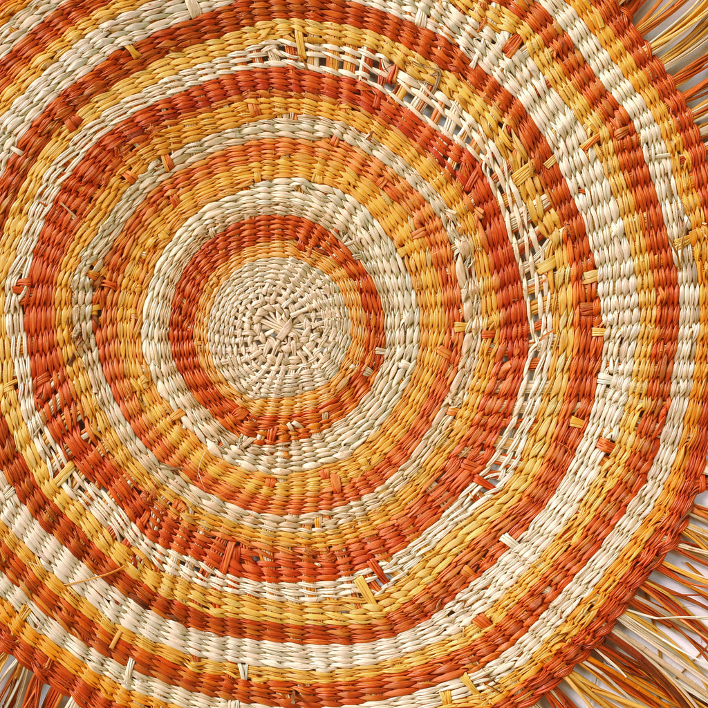 Aboriginal Artwork by Indra Bonson, Woven Mat, 110cm