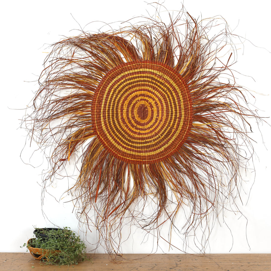 Aboriginal Artwork by Indra Bonson, Woven Mat, 130cm