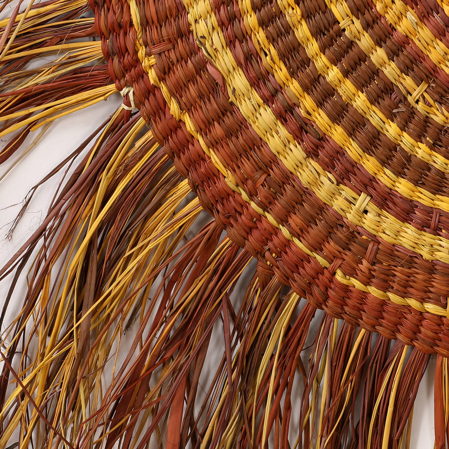Aboriginal Artwork by Indra Bonson, Woven Mat, 130cm