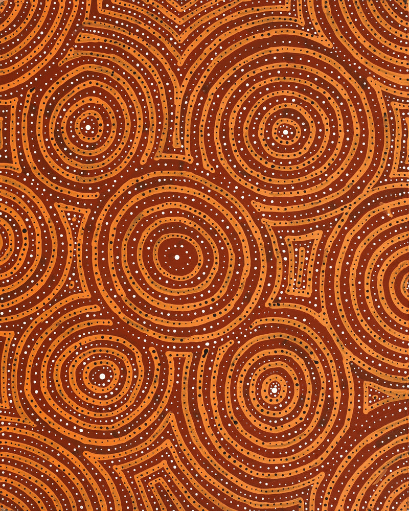 Aboriginal Artwork by Ingrid Napangardi Williams, Ngalyipi Jukurrpa (Snake Vine Dreaming) - Purturlu, 50x40cm