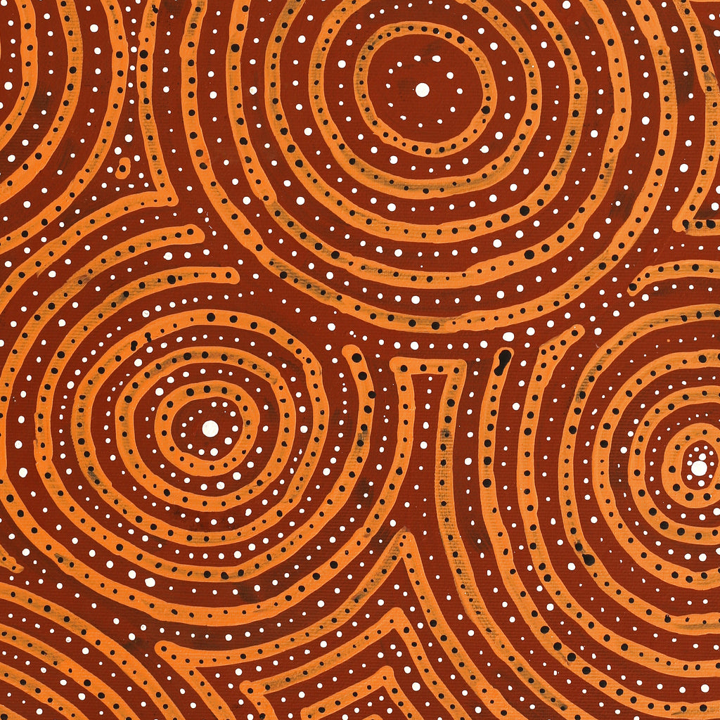 Aboriginal Artwork by Ingrid Napangardi Williams, Ngalyipi Jukurrpa (Snake Vine Dreaming) - Purturlu, 50x40cm