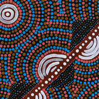 Aboriginal Artwork by Ingrid Napangardi Williams, Ngalyipi Jukurrpa (Snake Vine Dreaming) - Purturlu, 30x30cm