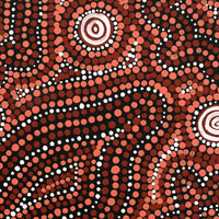 Aboriginal Artwork by Ingrid Napangardi Williams, Ngalyipi Jukurrpa (Snake Vine Dreaming) - Purturlu, 30x30cm