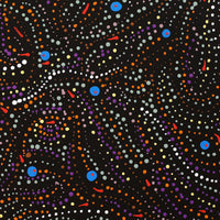Aboriginal Artwork by Ingrid Napangardi Williams, Ngalyipi Jukurrpa (Snake Vine Dreaming) - Purturlu, 30x30cm