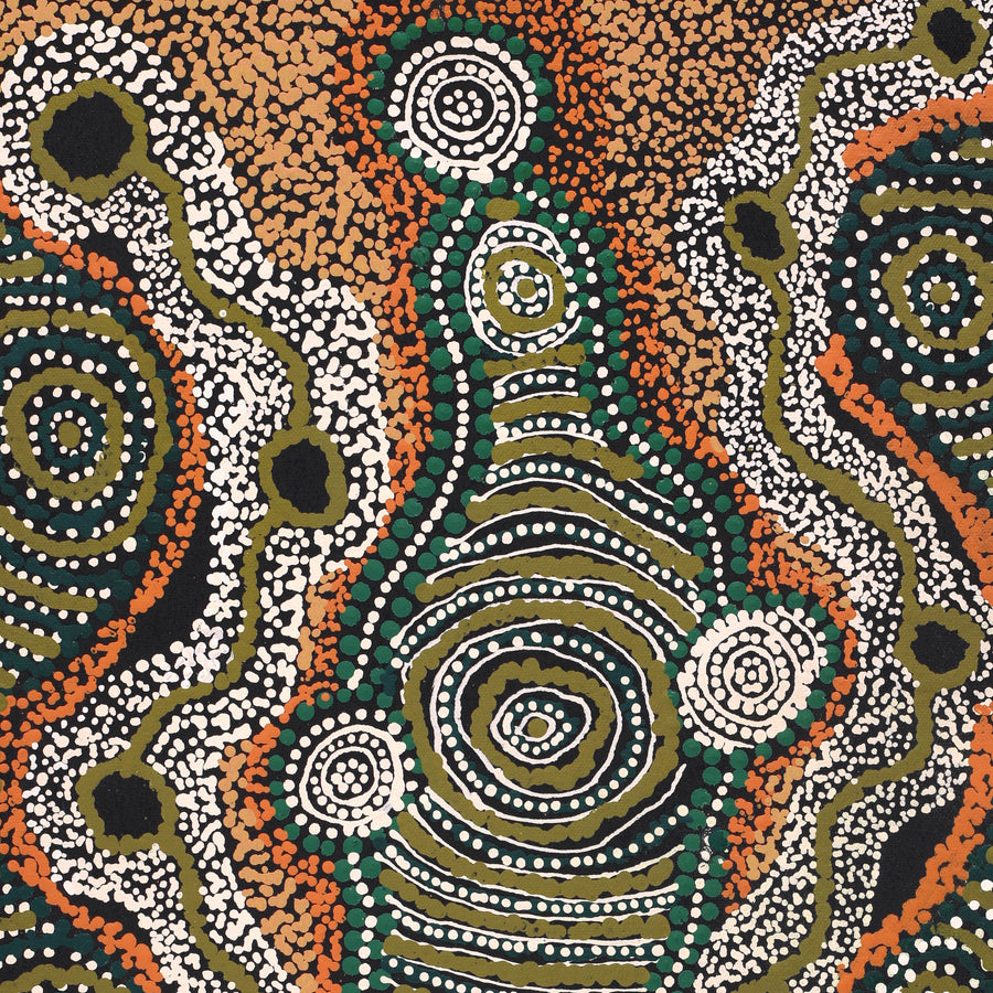 Aboriginal Artwork by Initji Windlass, Minyma Marlilu, 61x30cm
