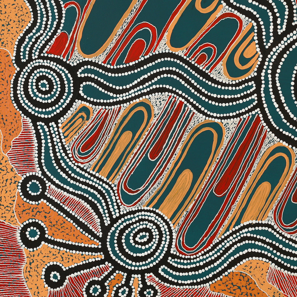 Aboriginal Artwork by Initji Windlass, Ngayuku Ngura, 101x70cm