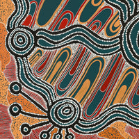 Aboriginal Artwork by Initji Windlass, Ngayuku Ngura, 101x70cm