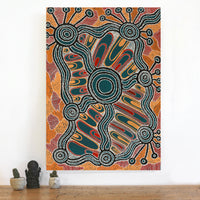 Aboriginal Artwork by Initji Windlass, Ngayuku Ngura, 101x70cm