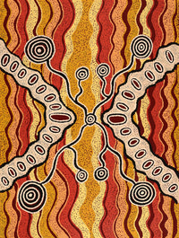 Aboriginal Artwork by Initji Windlass, Ngayuku Ngura, 102x77cm