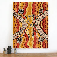 Aboriginal Artwork by Initji Windlass, Ngayuku Ngura, 102x77cm