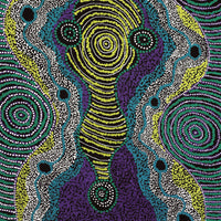 Aboriginal Artwork by Initji Windlass, Minyma Marlilu, 107x46cm