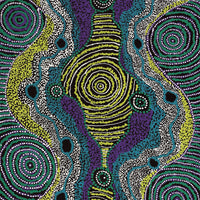 Aboriginal Artwork by Initji Windlass, Minyma Marlilu, 107x46cm