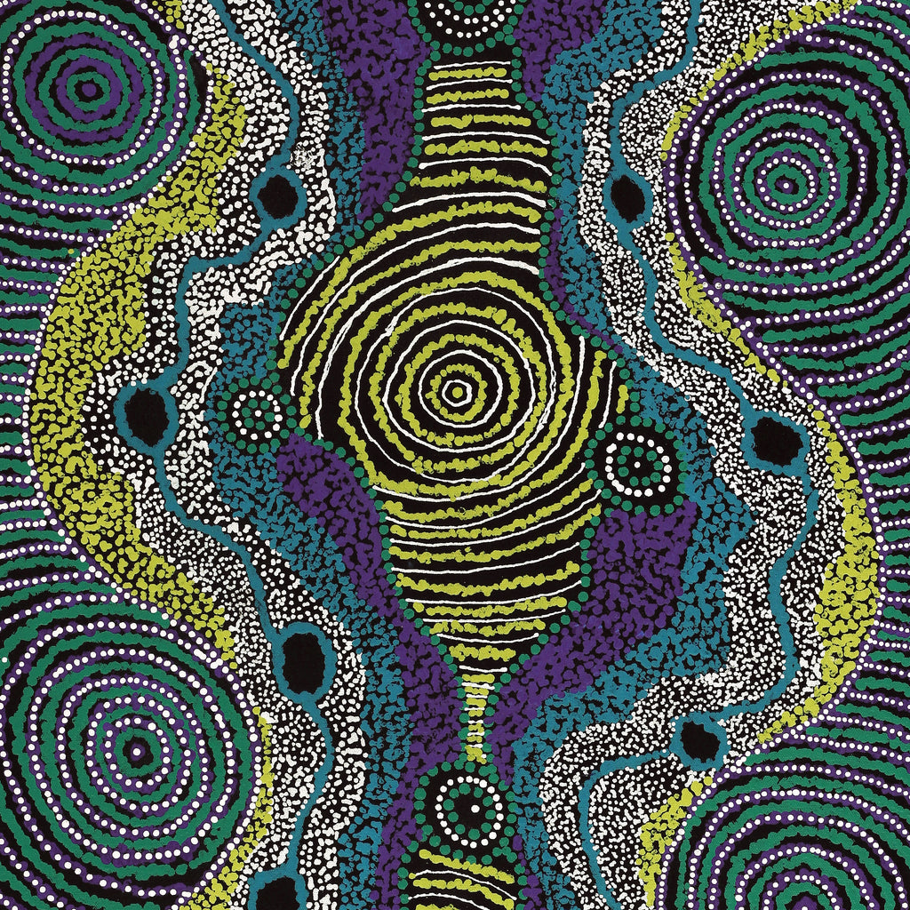 Aboriginal Art by Initji Windlass, Minyma Marlilu, 107x46cm - ART ARK®