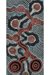 Aboriginal Artwork by Initji Windlass, Minyma Marlilu, 122x61cm
