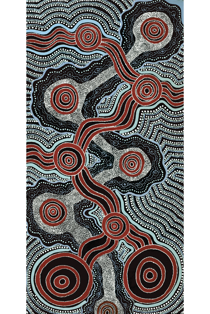 Aboriginal Artwork by Initji Windlass, Minyma Marlilu, 122x61cm
